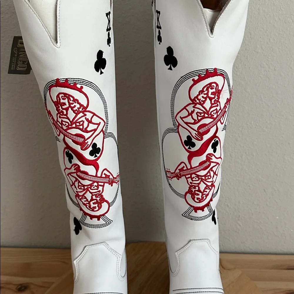 Dingo Womens Ace Of Spades Stacked Heel Cowboy Boots - Picture 7 of 9